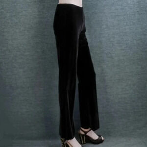 No Boundaries Black Velvet Yoga Style Pants